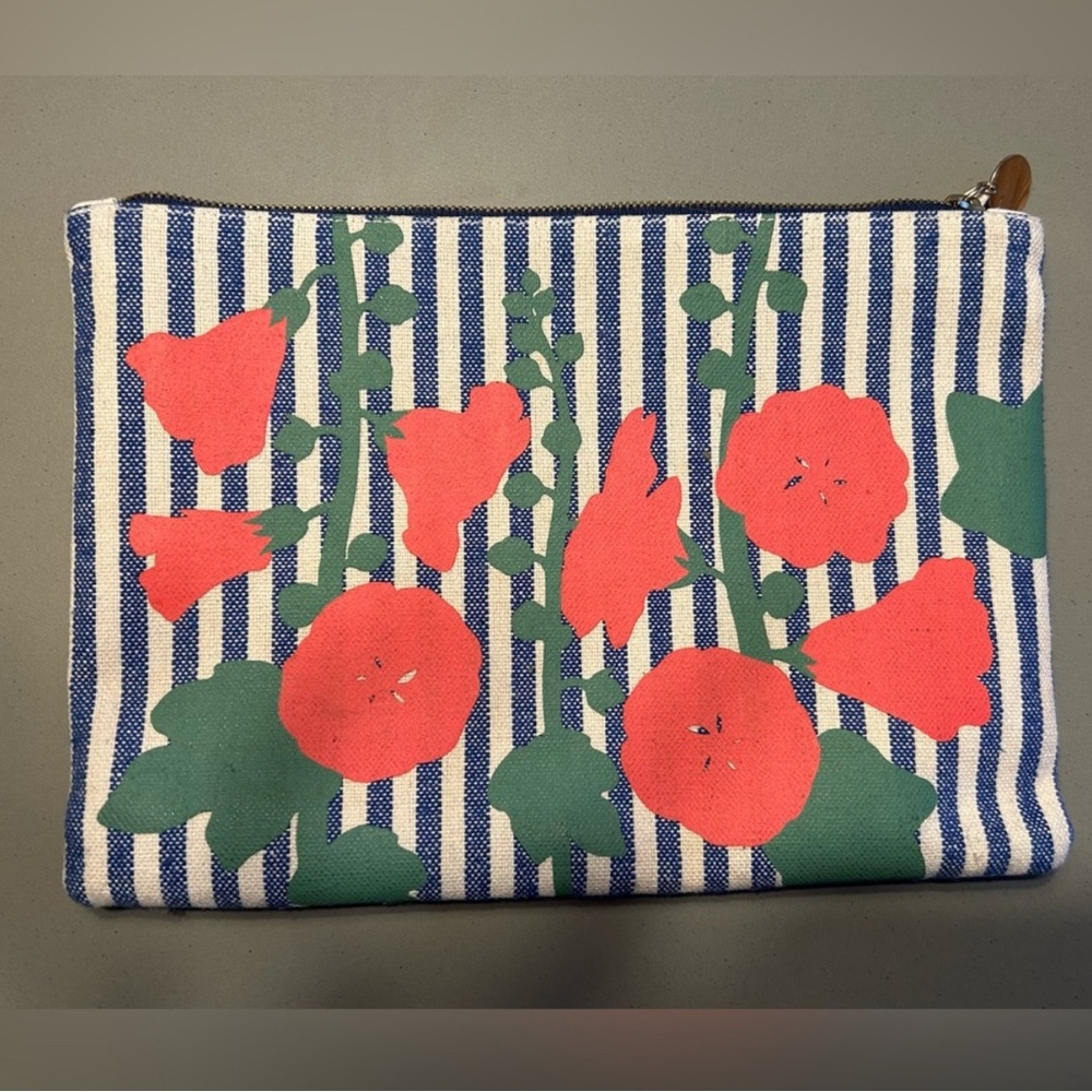 Clare V Denim Stripe Floral